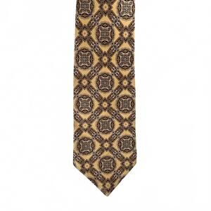 Vintage Luxury Gianfranco Ferre 100% Silk Yellow Tie Made in Italy